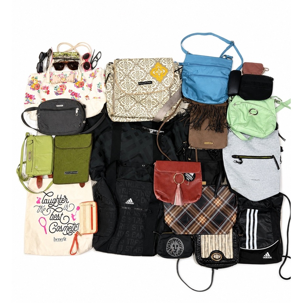 Burberry, Lululemon Bag, Wallet & Sunglasses 30 Piece Wholesale Reseller Lot NWT